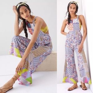 Anthropologie Patchwork Jumpsuit Overalls